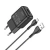 Зарядное устройство Hoco C96A + Кабель Micro (2.1 A)[Black]